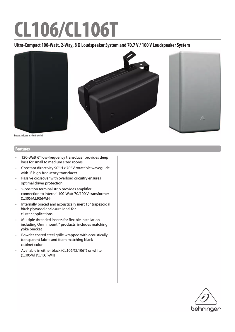 Image de la première page du manuel de l'appareil EUROCOM CL106T