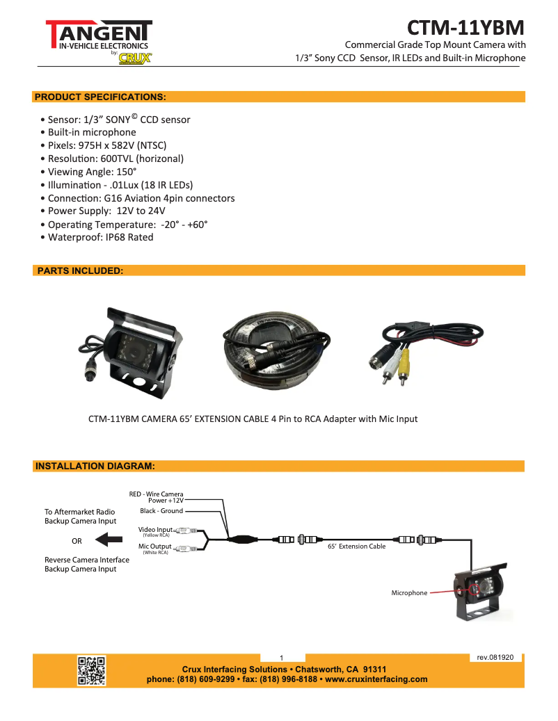 Página 1 del manual Manual de usuario CRUX CTM-11YBM