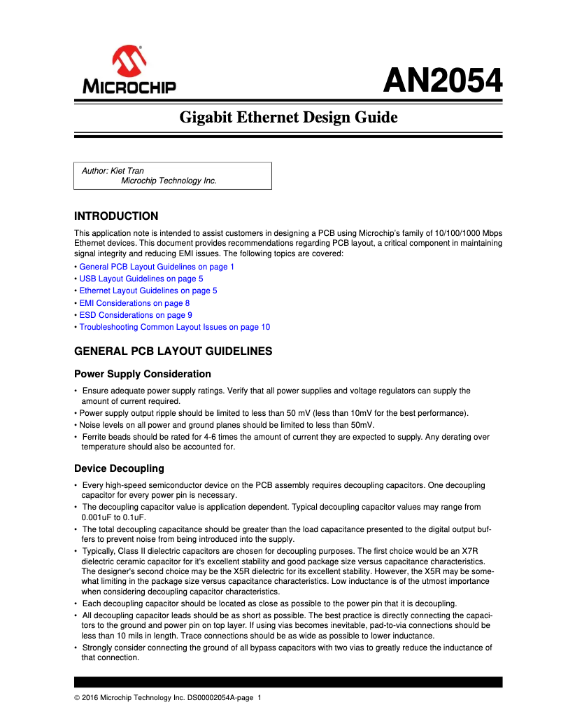 Page 1 de la notice Manuel utilisateur Microchip LAN7801