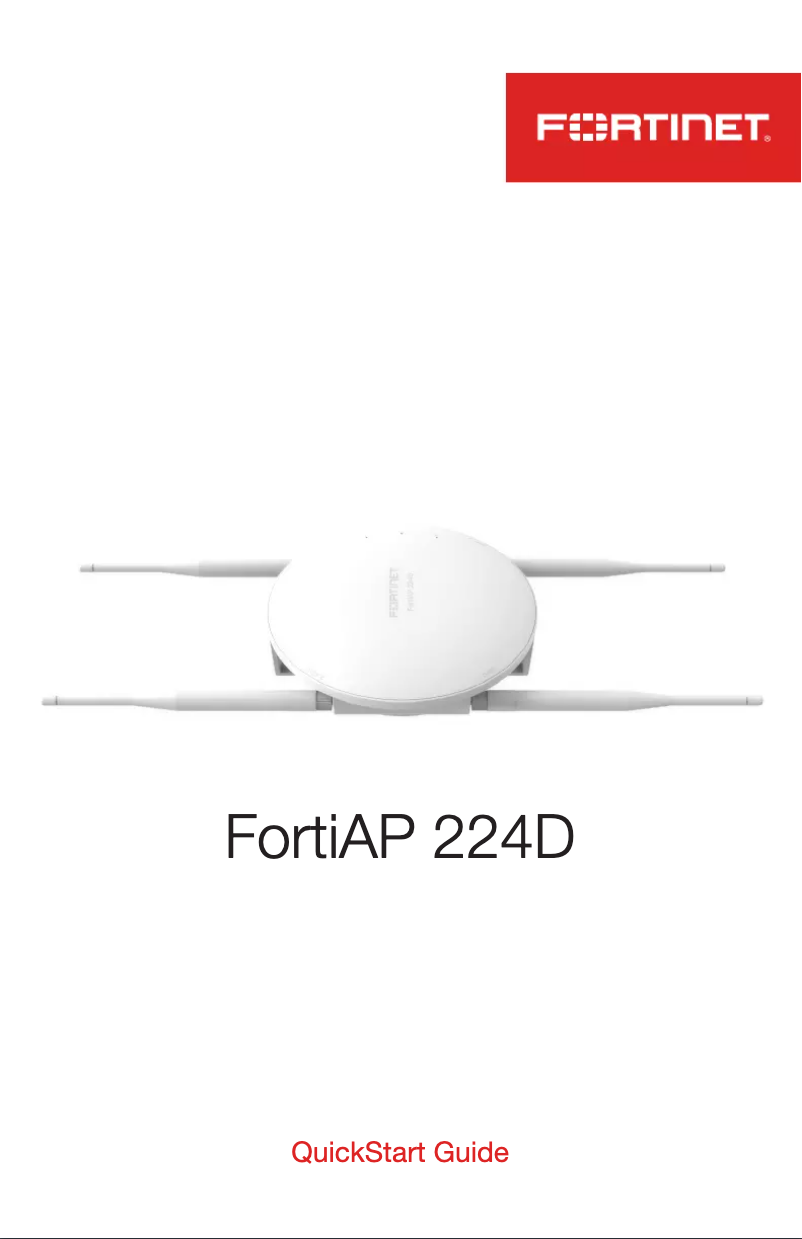 Image de la première page du manuel de l'appareil FortiAP 224D