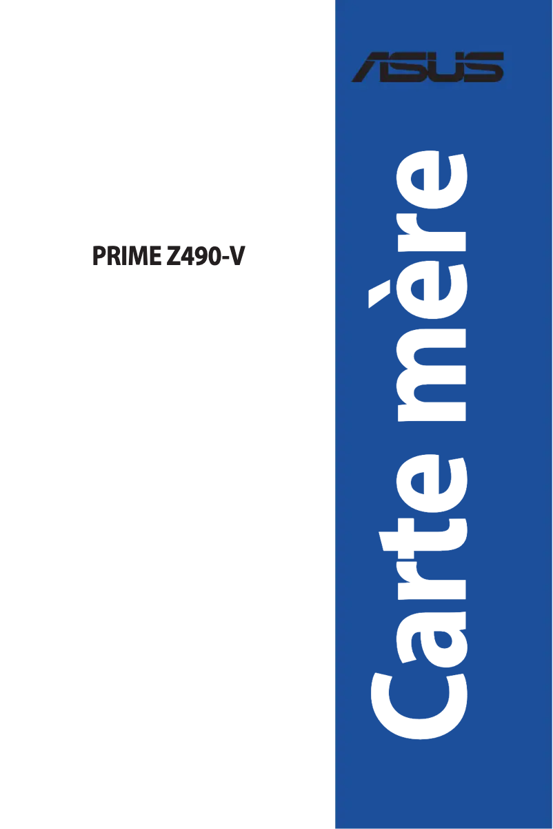 Image de la première page du manuel de l'appareil PRIME Z490-V