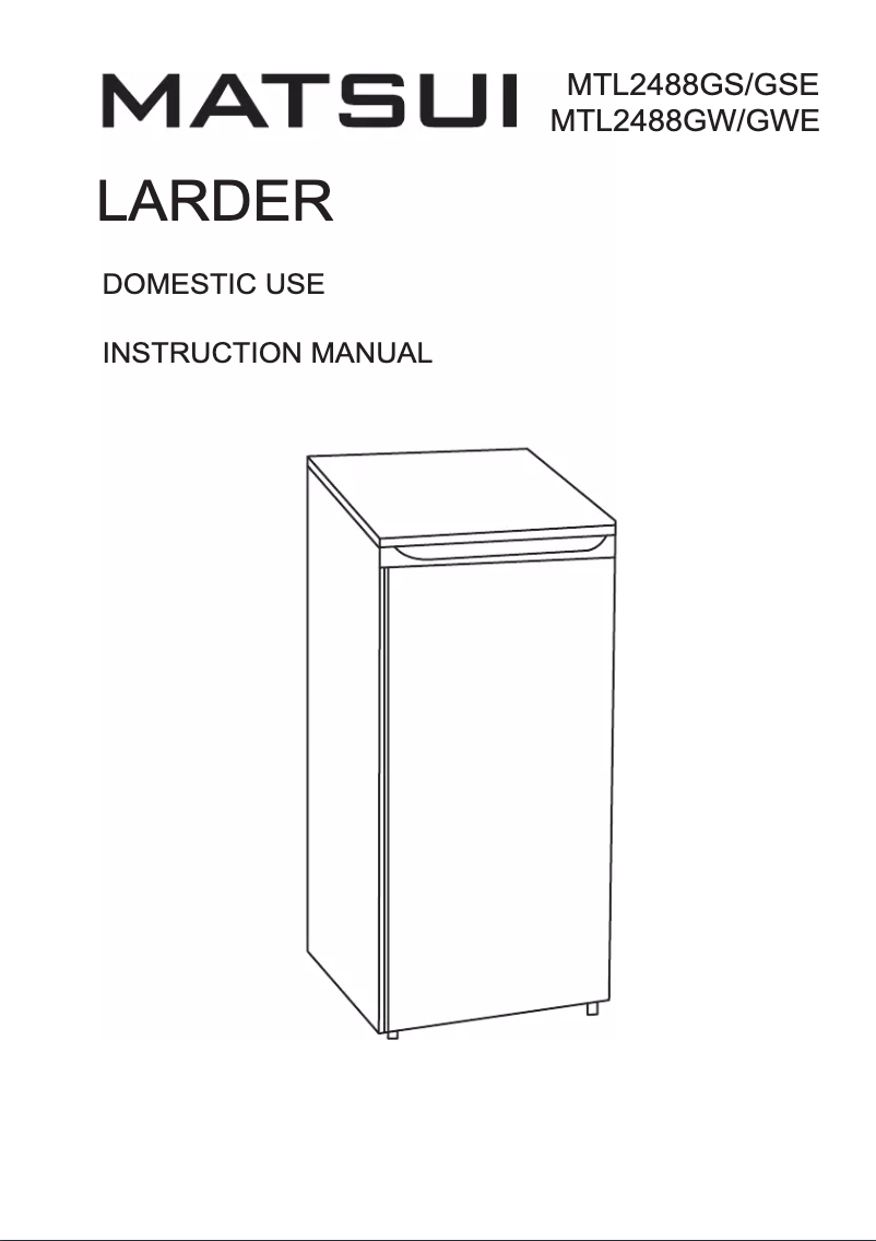 Page 1 de la notice Manuel utilisateur Matsui MTL2488GW