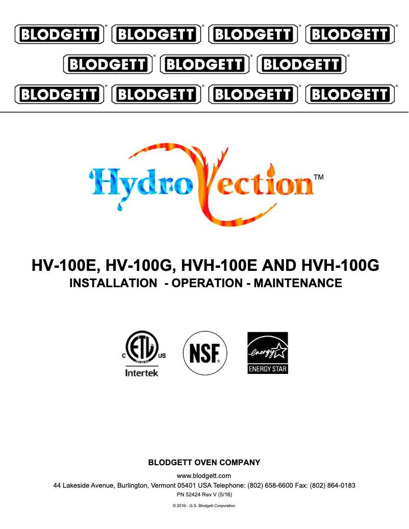 Image de la première page du manuel de l'appareil HydroVection HVH-100E