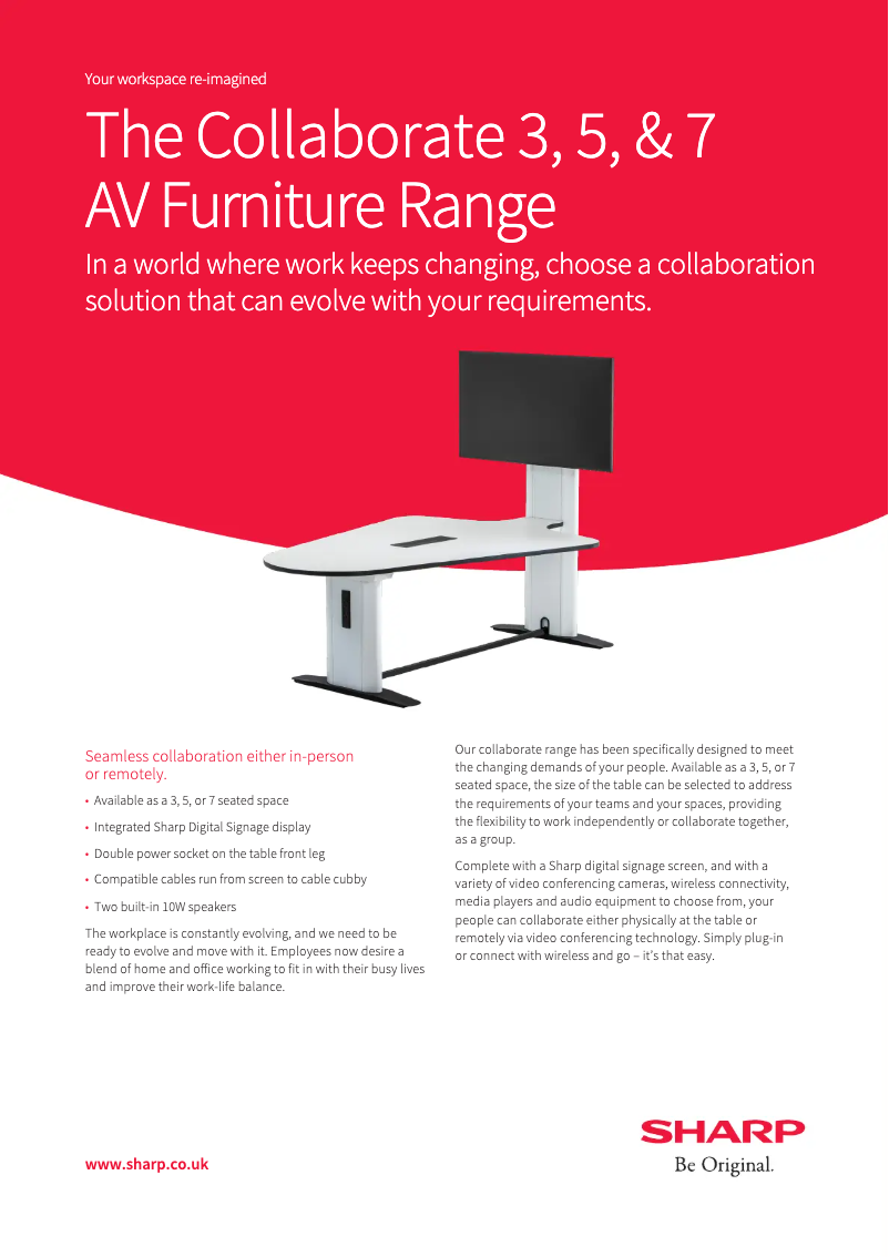 Page 1 de la notice Manuel utilisateur Sharp Collaborate 5