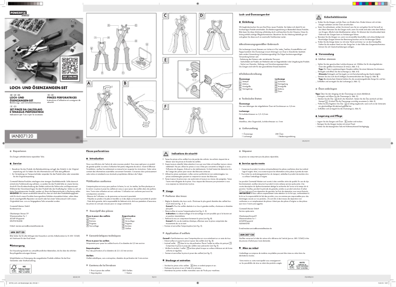 Página 1 del manual Manual de usuario Powerfix IAN 307120