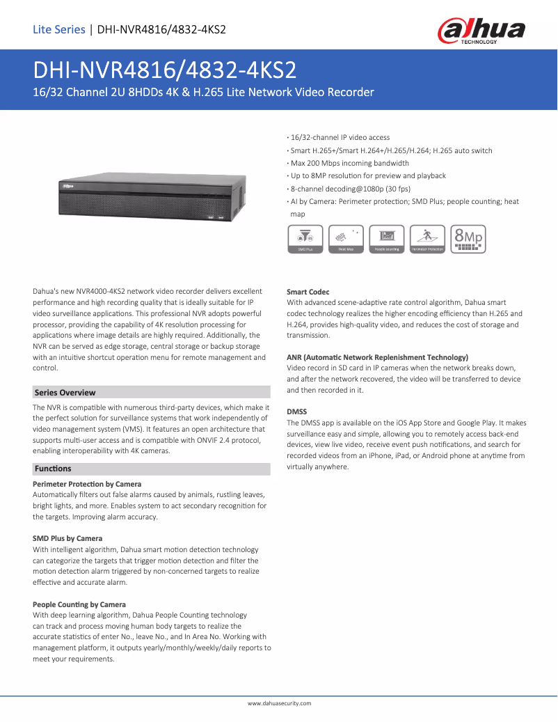 Image de la première page du manuel de l'appareil NVR4816-4KS2