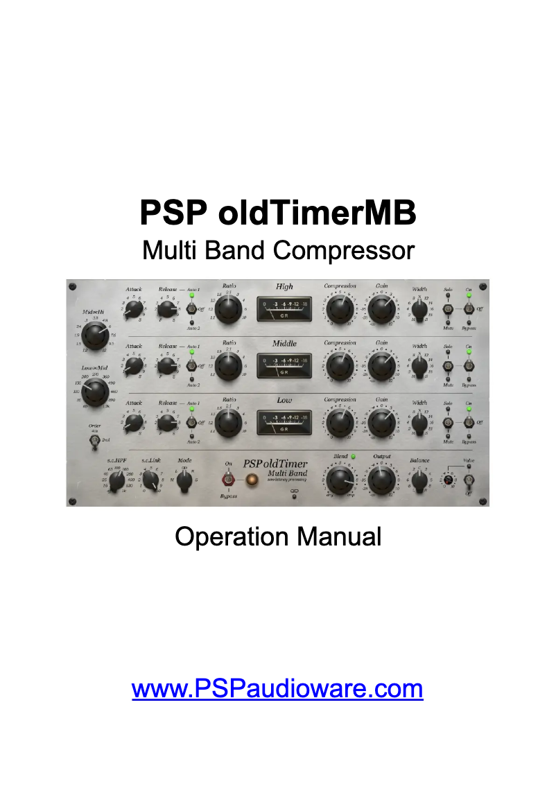 Image de la première page du manuel de l'appareil oldTimeMB