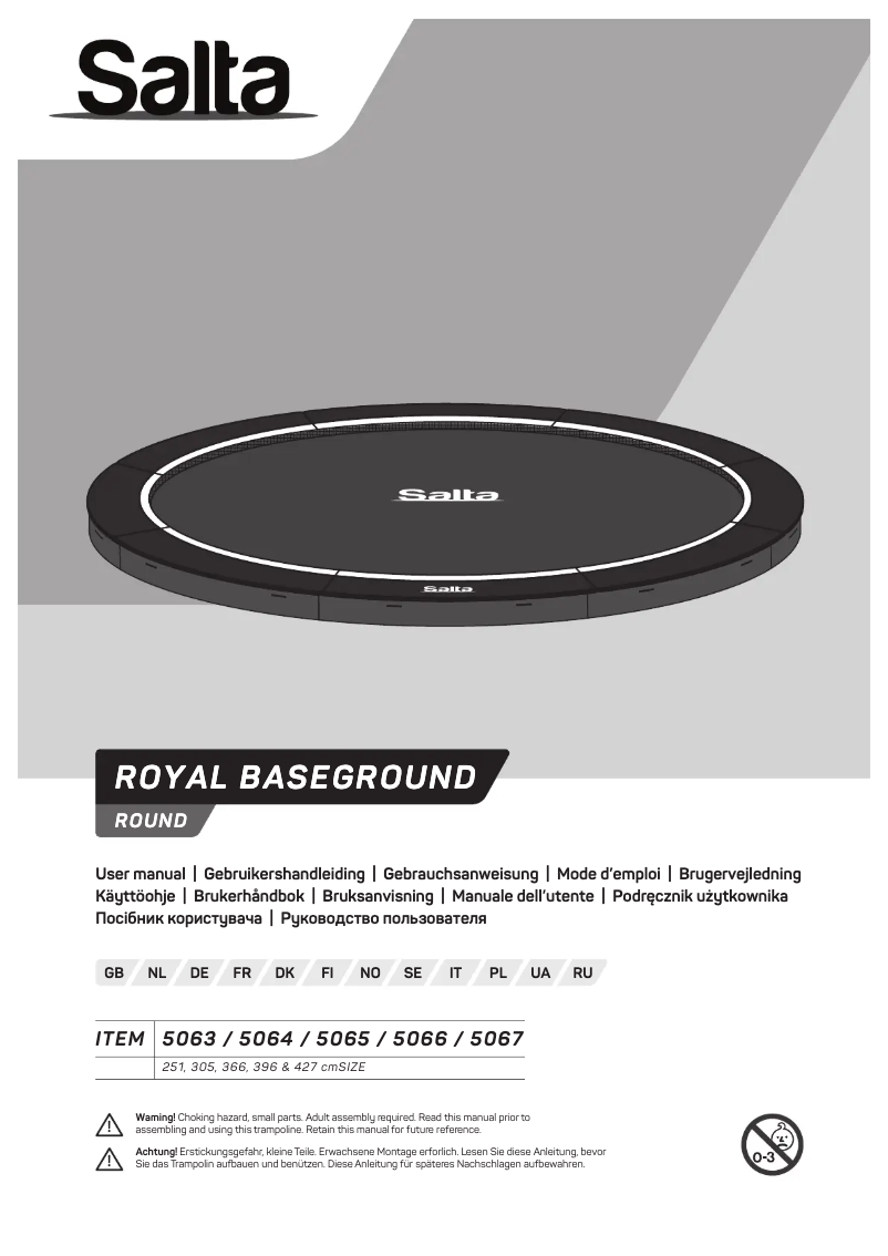 Page n°1 - Manuel utilisateur Salta Royal Baseground 5063
