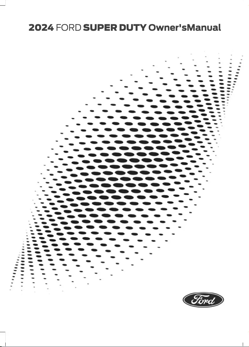 Page n°1 - Manuel utilisateur Ford Super Duty (2024)