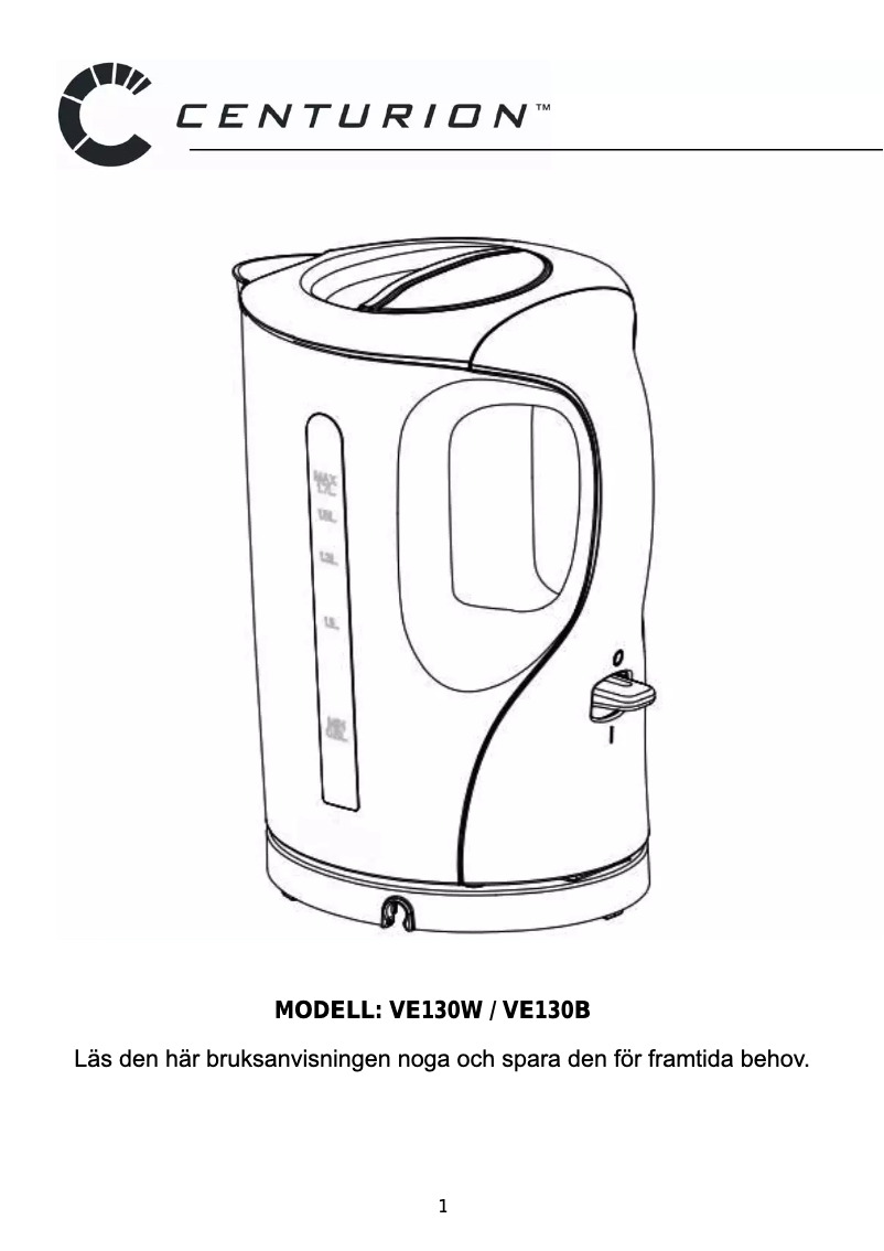 Image de la première page du manuel de l'appareil VE130
