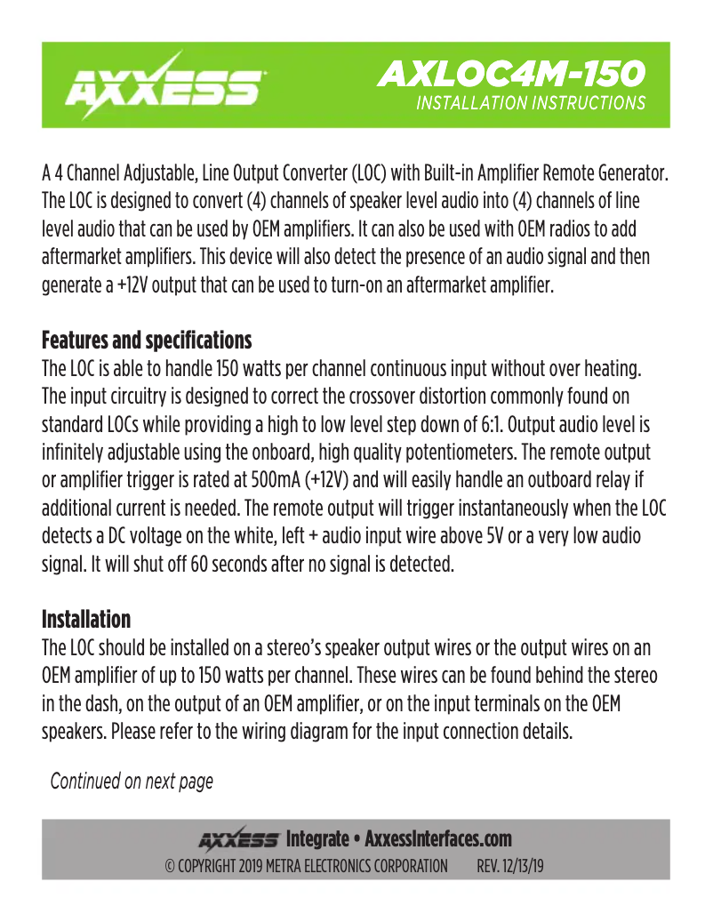 Página 1 del manual Manual de usuario AXESS AXLOC4M-150