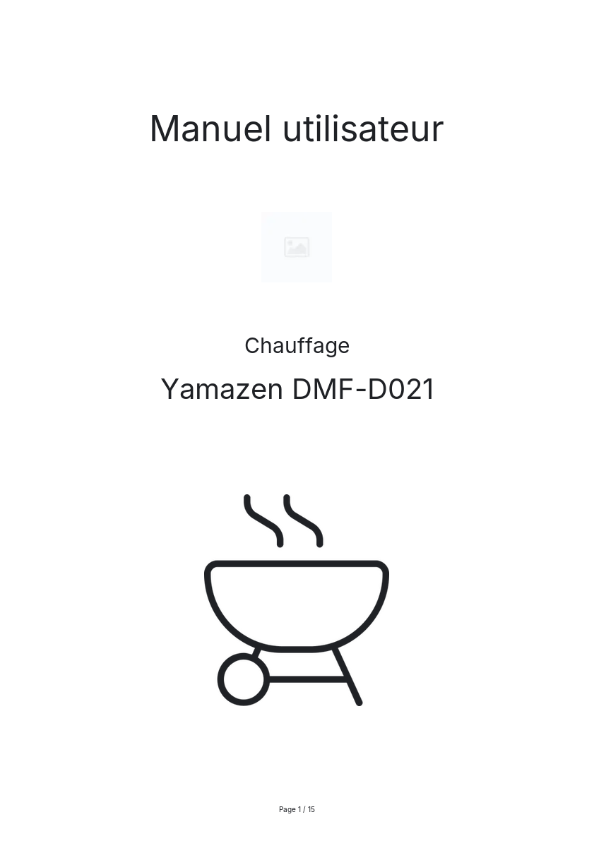 Image de la première page du manuel de l'appareil DMF-D021