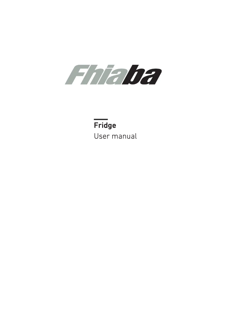 Page n°1 - Manuel utilisateur Fhiaba RS900FG6