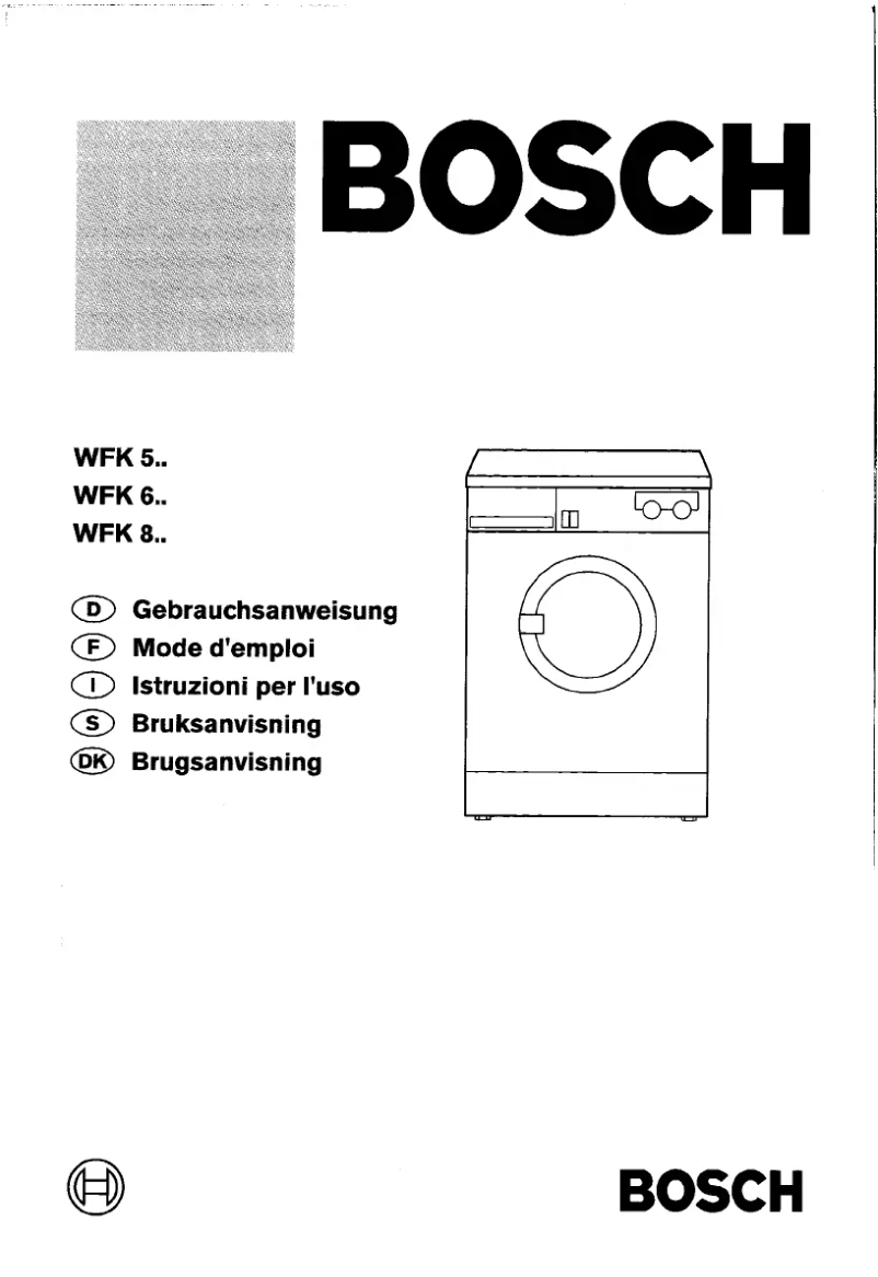 Page n°1 - Manuel utilisateur Bosch WFK5030