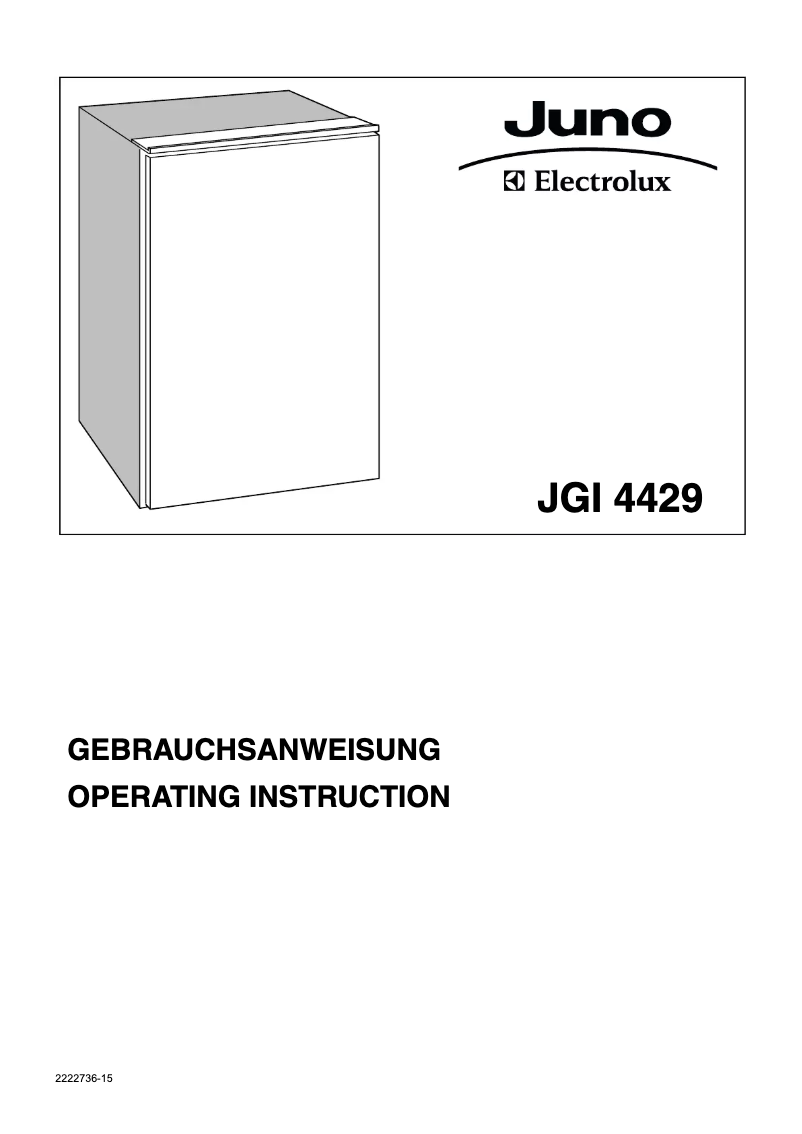 Página 1 del manual Manual de usuario Juno Electrolux JGI4429