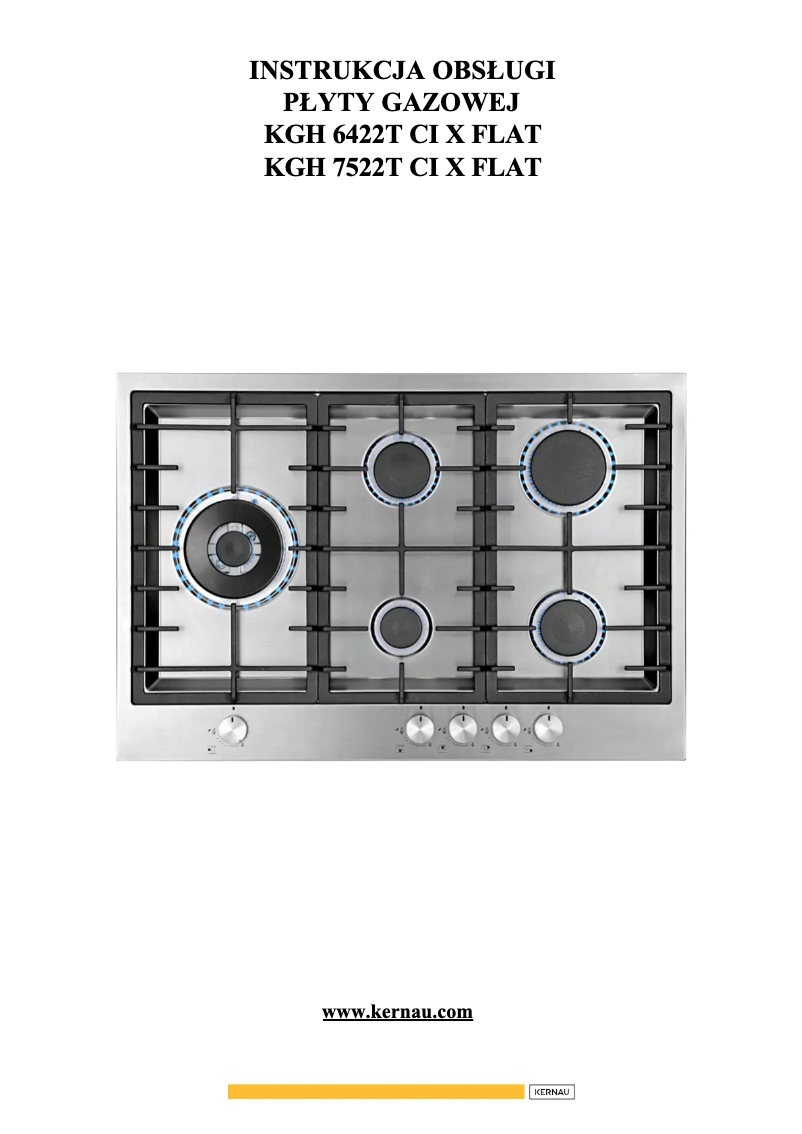Page 1 de la notice Manuel utilisateur Kernau KGH 6422 TCI X Flat