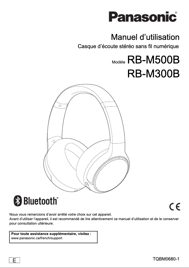 Page n°1 - Manuel utilisateur Panasonic RB-M500B