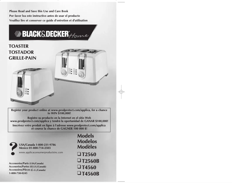 Page n°1 - Manuel utilisateur Black & Decker T4560