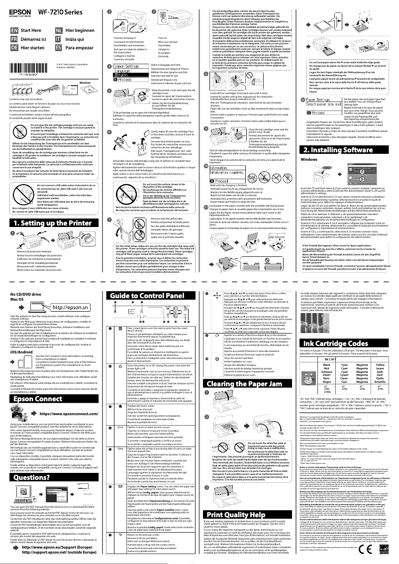 Image de la première page du manuel de l'appareil WorkForce WF-7210DTW