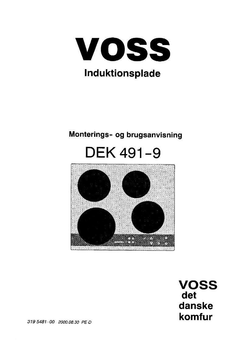 Page 1 de la notice Manuel utilisateur Voss DEK491-9