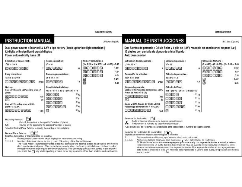 Página 1 del manual Manual de usuario Victor Technology 2140