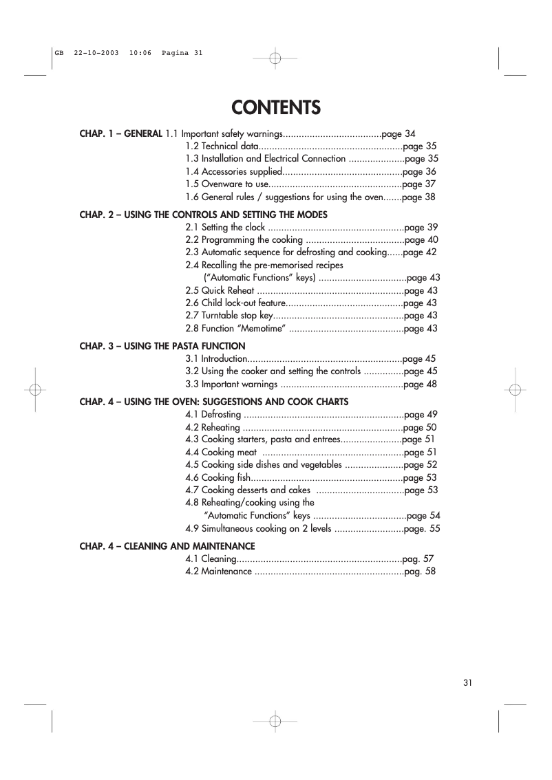 Página 1 del manual Manual de usuario Ariston Thermo MWO323