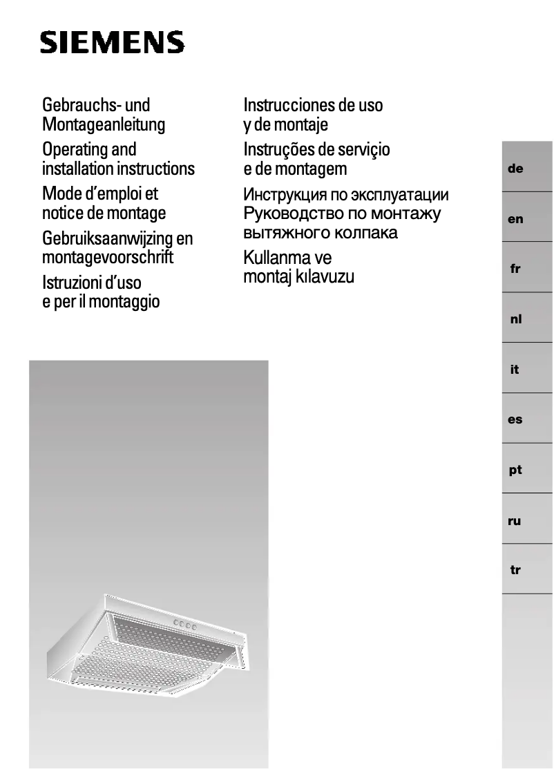 Page 1 de la notice Manuel utilisateur Siemens LU10121