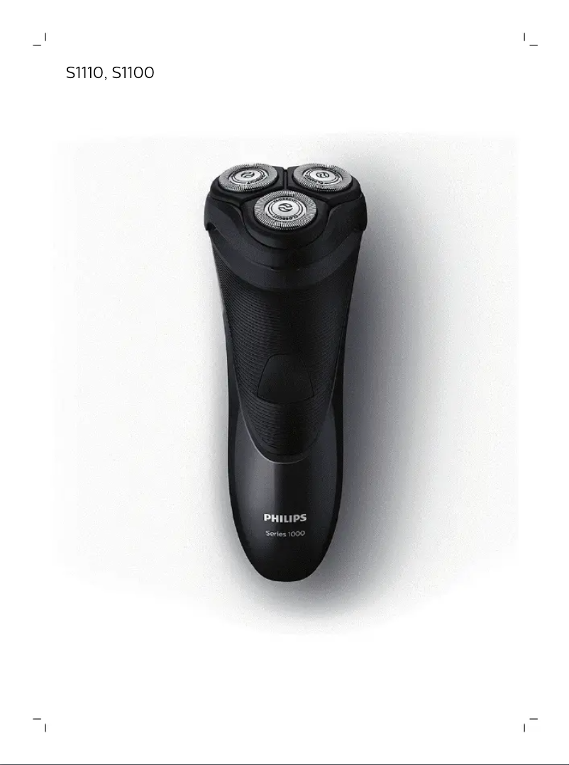 Page n°1 - Manuel utilisateur Philips Shaver 1000 S1110