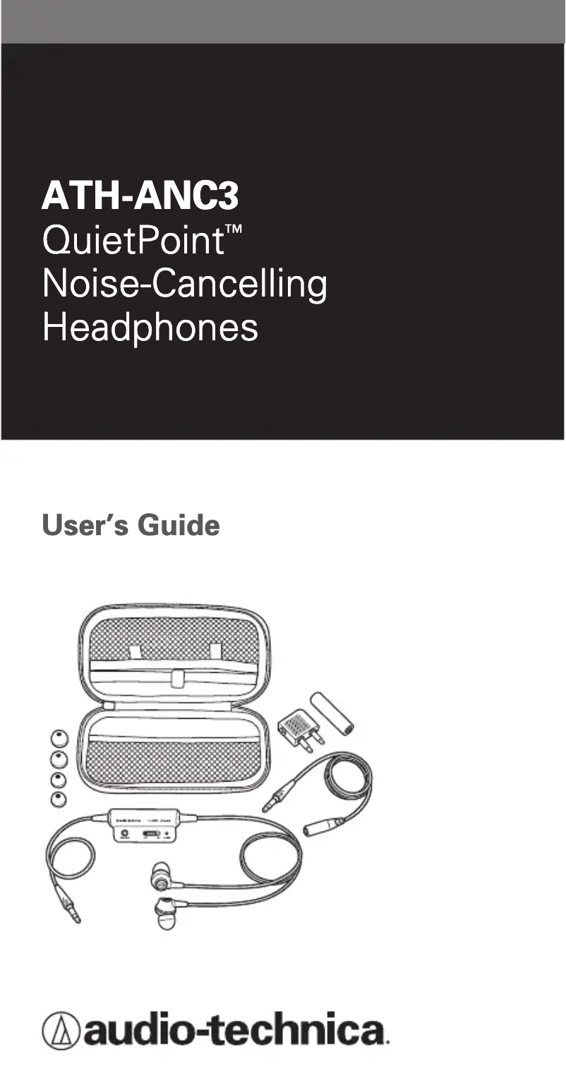 Imagen de la primera página del manual del dispositivo ATH-ANC3BK