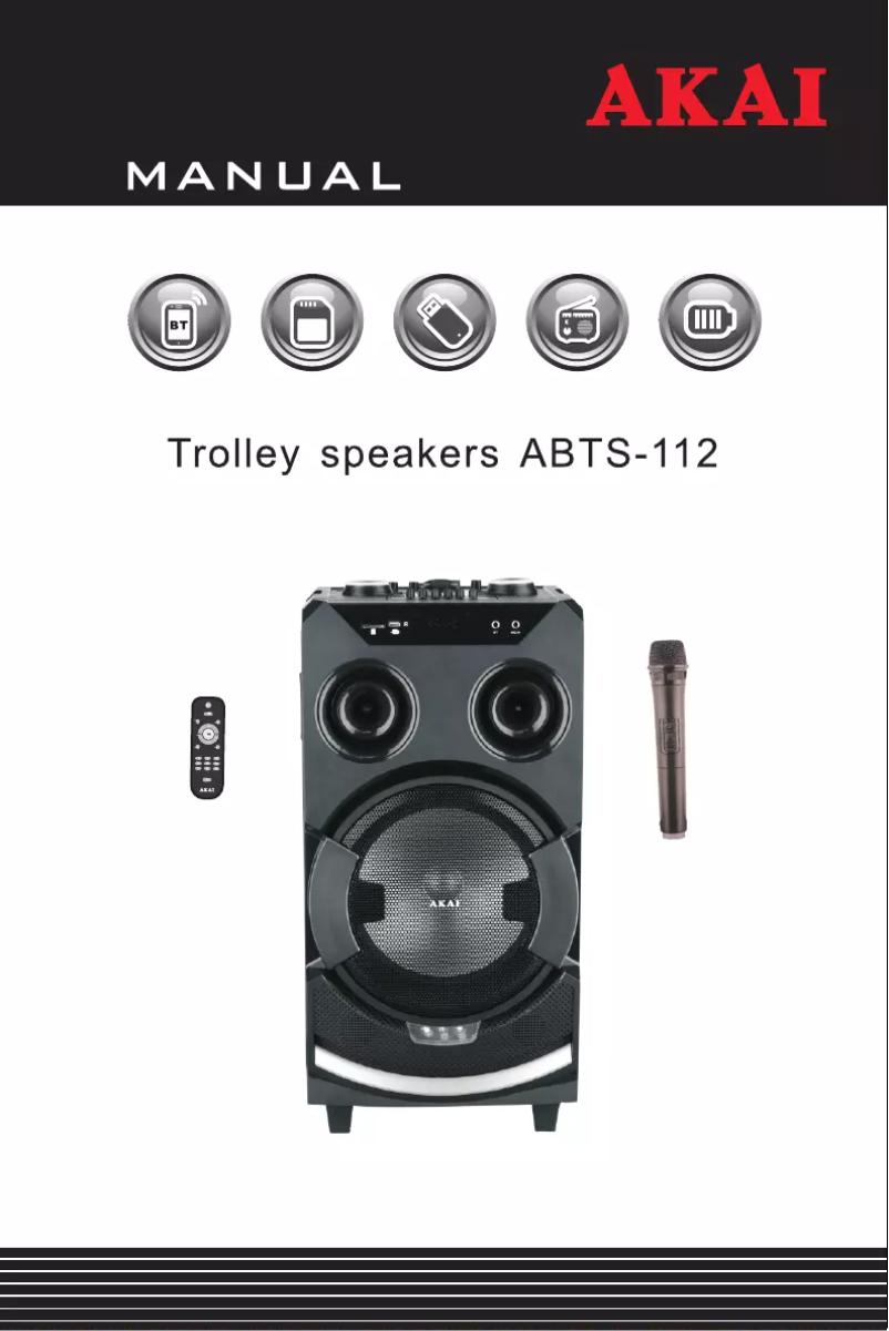 Page n°1 - Manuel utilisateur AKAI ABTS-112