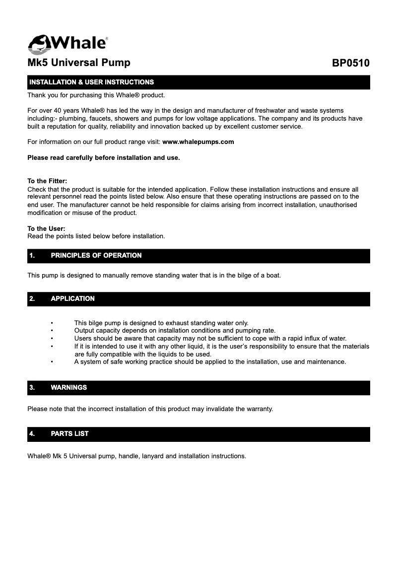 Image de la première page du manuel de l'appareil Mk5 Universal