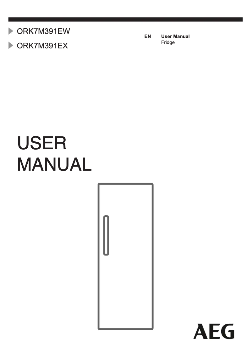 Page n°1 - Manuel utilisateur AEG ORK7M391EW