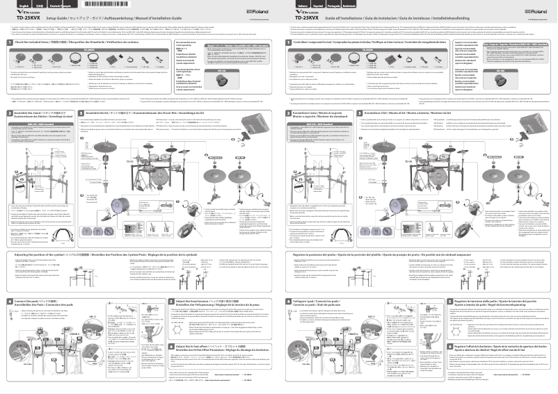 Page n°1 - Guide d'installation Roland TD-25KVX