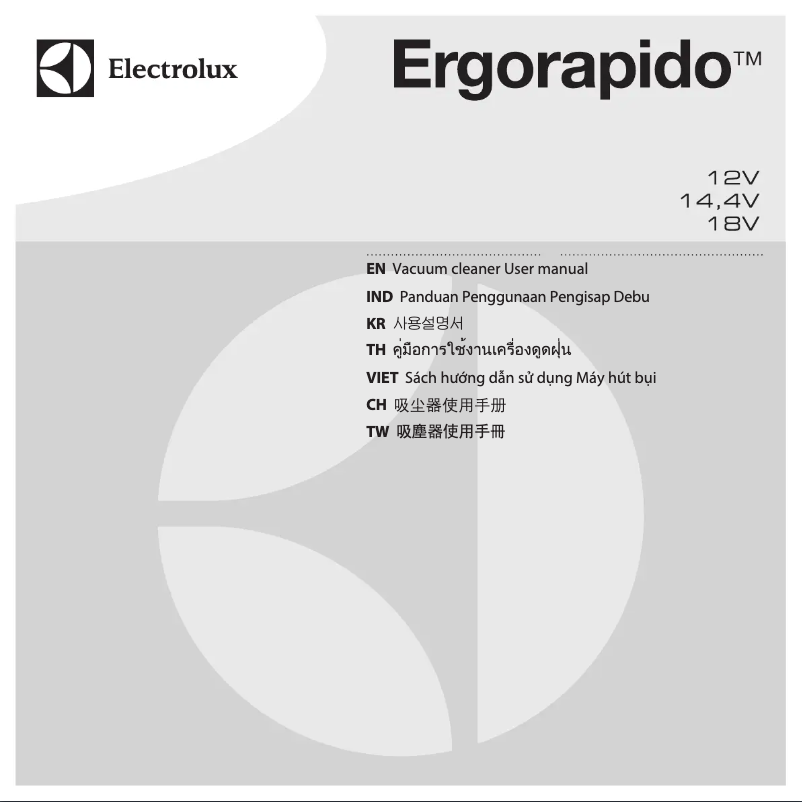 Page 1 de la notice Manuel utilisateur Electrolux ZB3004