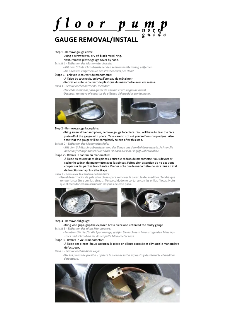 Página 1 del manual Manual de usuario Lezyne Alloy Floor Drive