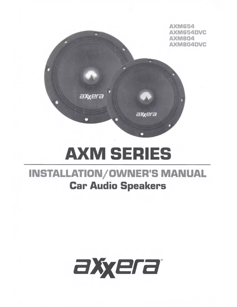 Page n°1 - Manuel utilisateur Axxera AXM804