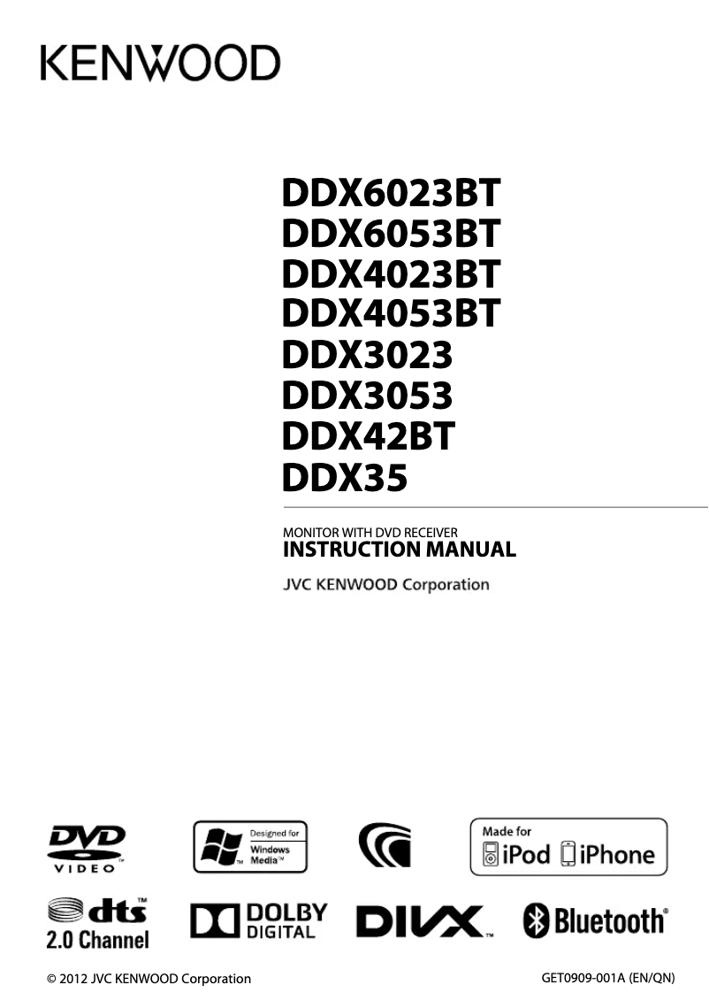 Page n°1 - Manuel utilisateur Kenwood DDX3053