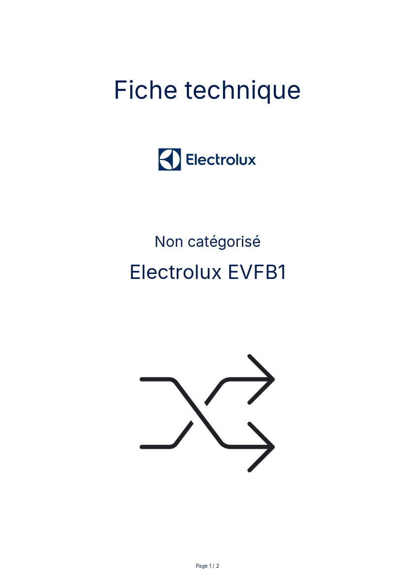 Page n°1 - Fiche technique Electrolux EVFB1
