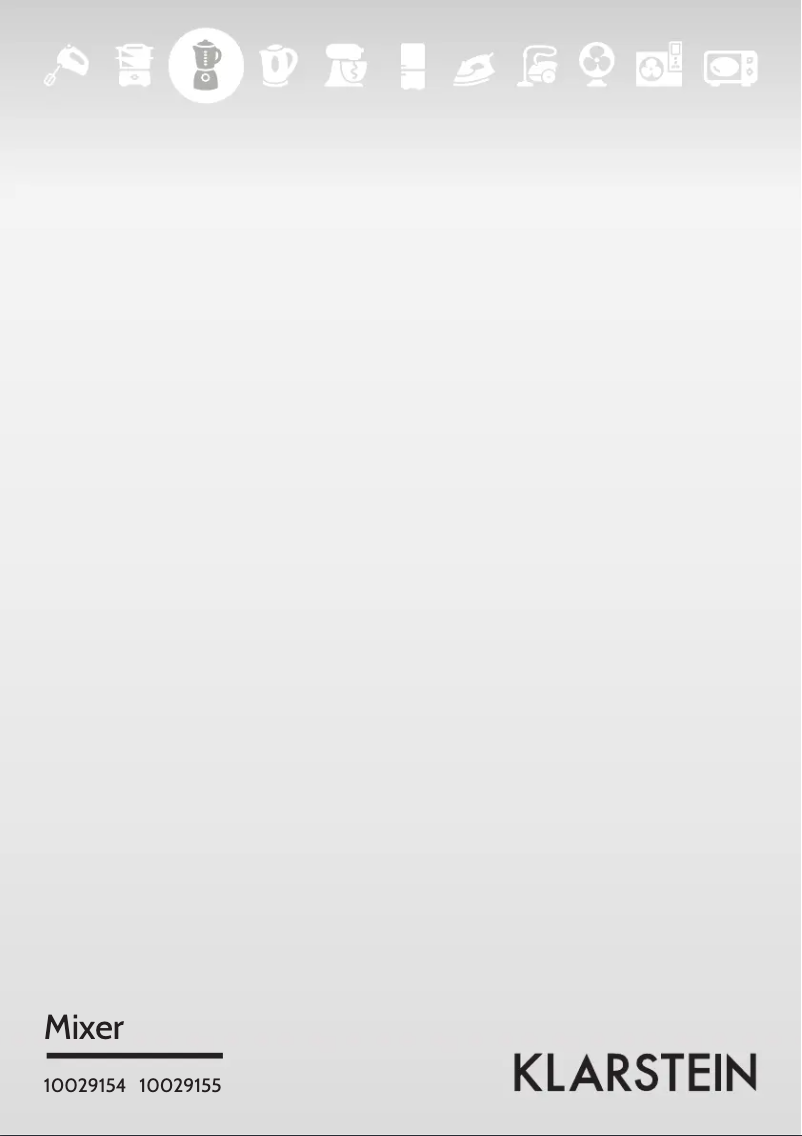 Page 1 de la notice Manuel utilisateur Klarstein 10029155