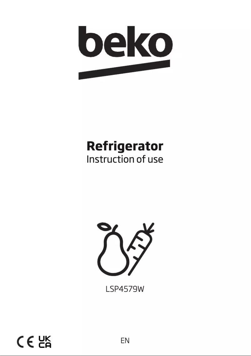 Page 1 de la notice Manuel utilisateur Beko LSP4579W