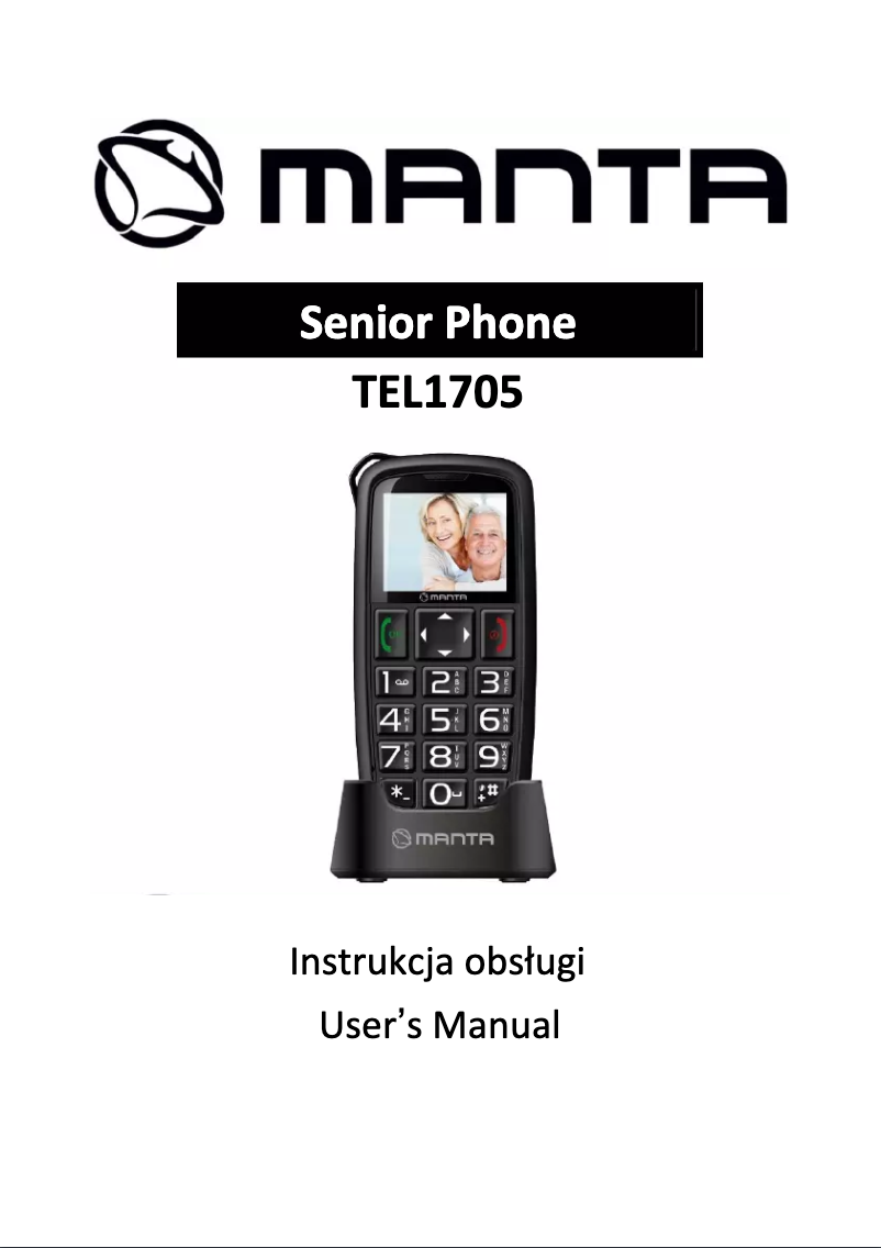 Page 1 de la notice Manuel utilisateur Manta Senior Phone Tower II TEL1705
