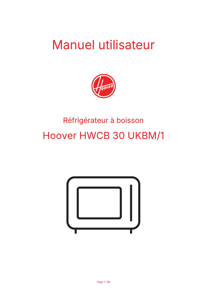 Image de la première page du manuel de l'appareil HWCB 30 UKBM/1