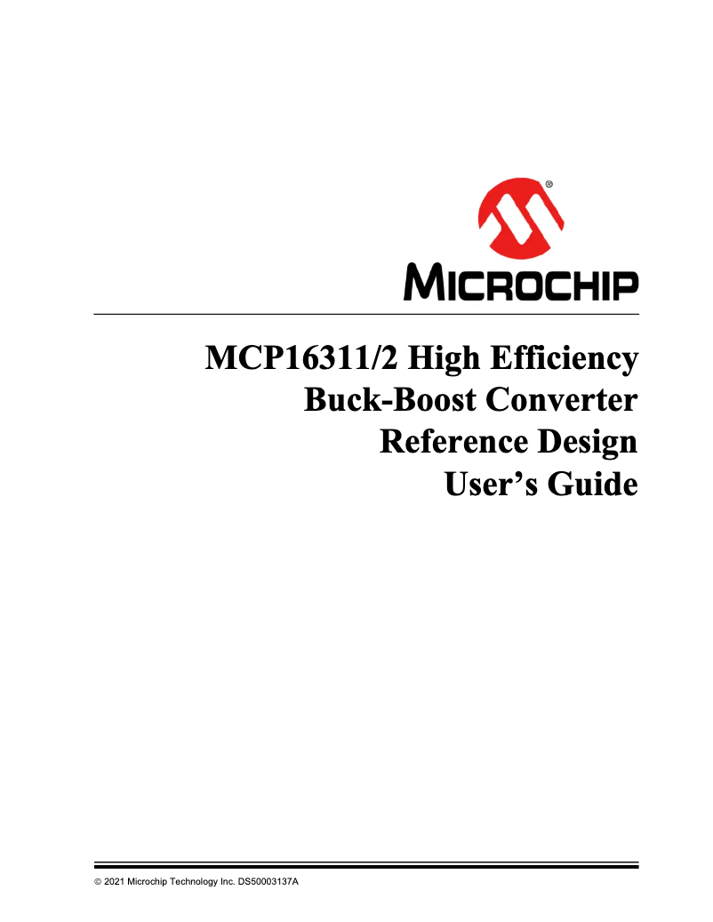 Page 1 de la notice Manuel utilisateur Microchip MCP16311