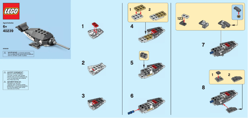 Page 1 de la notice Manuel utilisateur Lego MMB Narwhal 40239