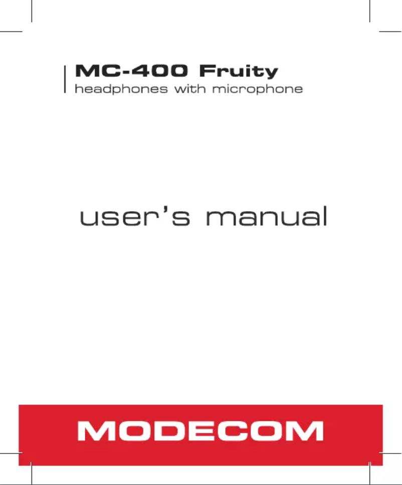 Imagen de la primera página del manual del dispositivo MC-400 FRUITY