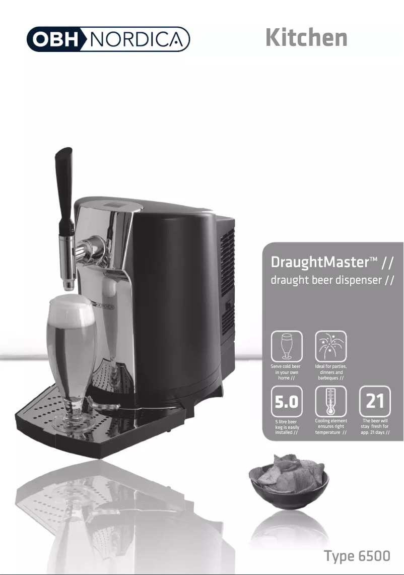 Page 1 de la notice Manuel utilisateur OBH Nordica DraughtMaster 6500