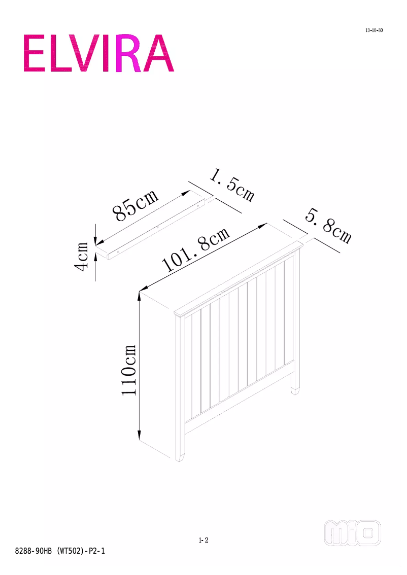Page 1 de la notice Manuel utilisateur Mio Elvira