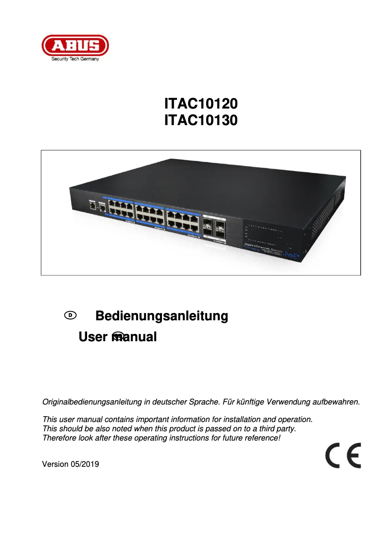 Page n°1 - Mode d'emploi Abus ITAC10130