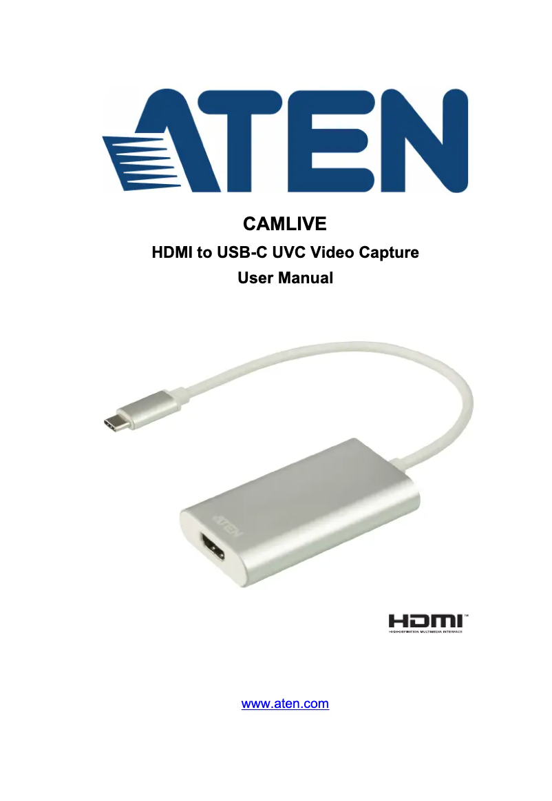 Page n°1 - Manuel utilisateur ATen UC3020