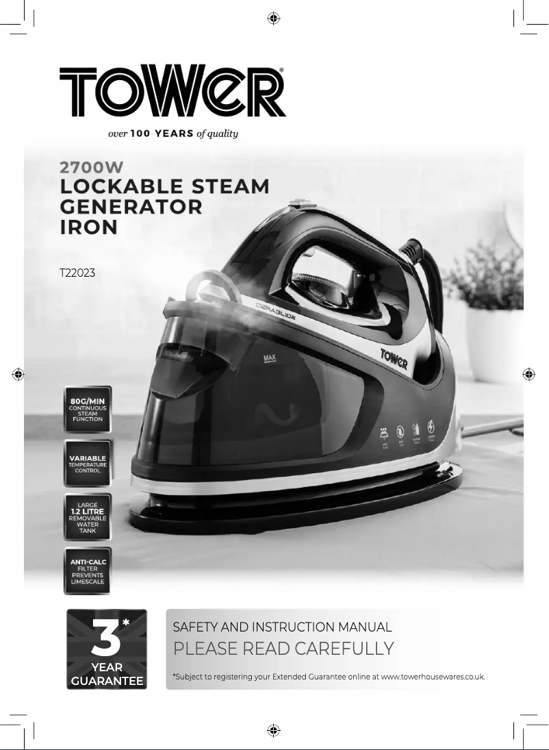 Página 1 del manual Manual de usuario Tower CeraGlide T22023